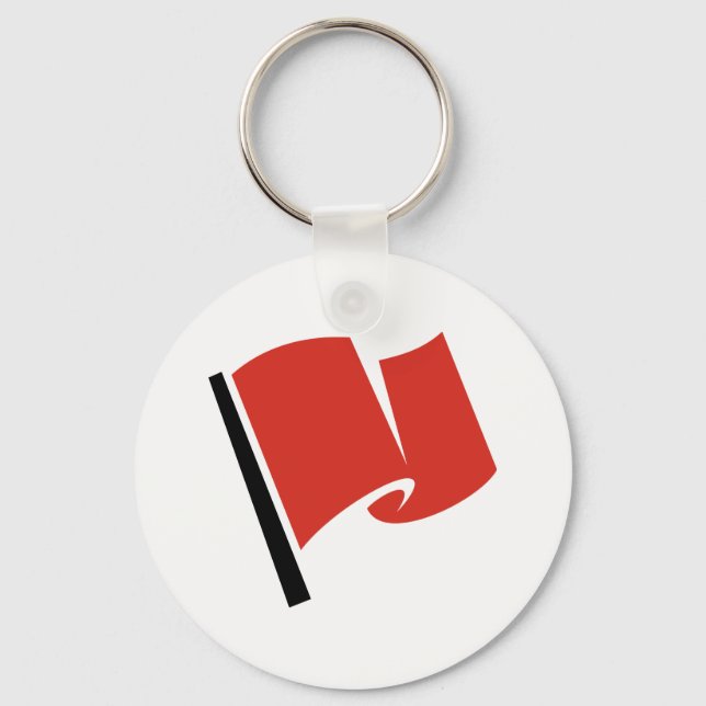 Racing Flag Red Keychain (Front)