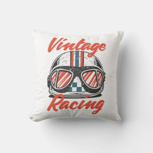 Racing Helmet Throw Pillow