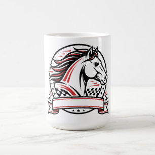 Racing Horse With Red Accents Coffee Mug