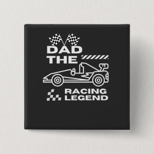 Racing Legend Dad Fathers Day 2 Inch Square Button