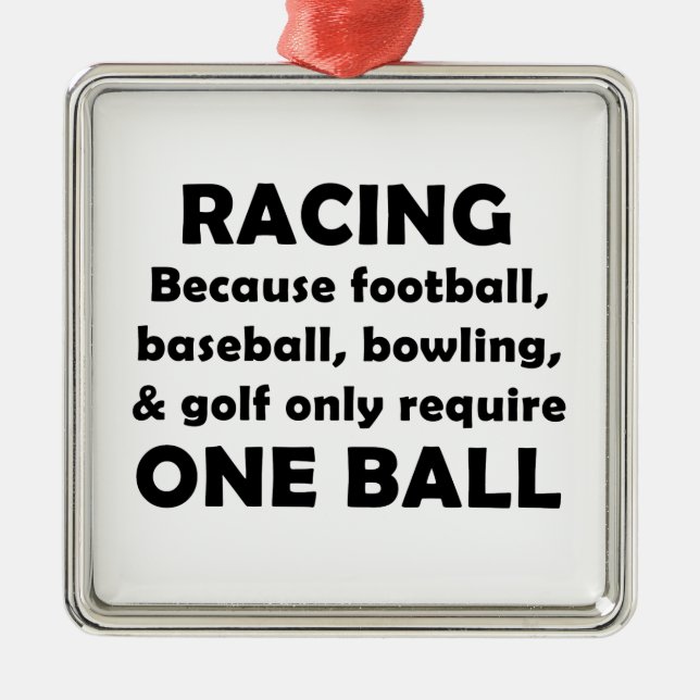 Racing Metal Ornament (Front)