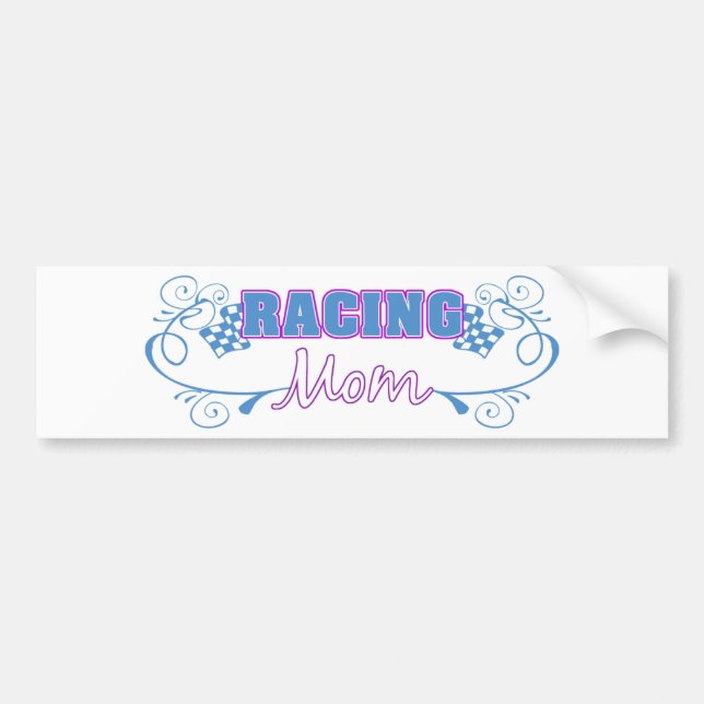 Racing Mom Bumper Sticker (Front)