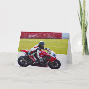 Racing motorcycle greetings cards