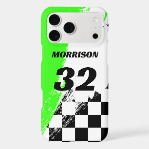 Racing Name Number Bright Green Black and White 