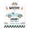 Racing Race Car Two Fast Curious Boy Welcome Poste