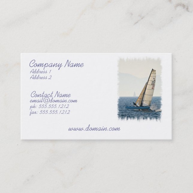 Racing Sailboat Business Card (Front)
