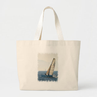Racing Sailboat Canvas Bag