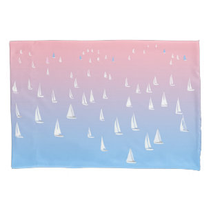 Racing sailboats in the open sea     pillowcase