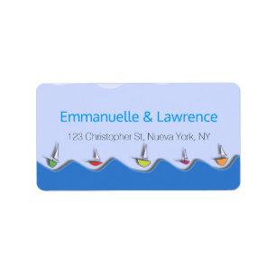 Racing Sailboats Label