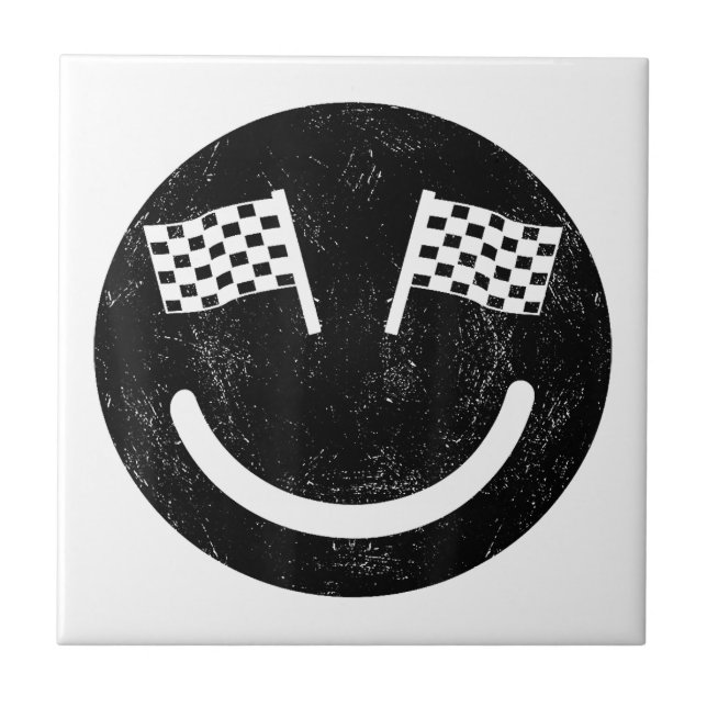 Racing smile for Race Car Parties  Tile (Front)
