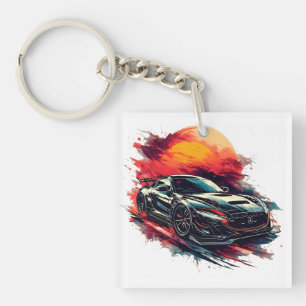 Racing Sports Car Keychain