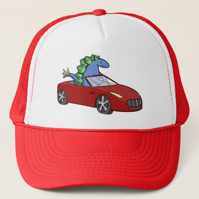 Racing Stegosaurus (hat) Trucker Hat (Front)