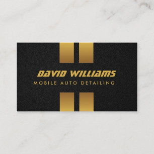 RACING STRIPES BLACK Auto Detailing, Repair Business Card