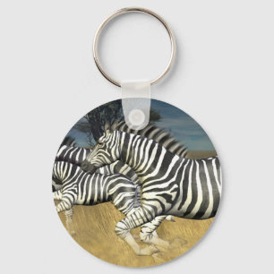 Racing Stripes - Zebra Keychain