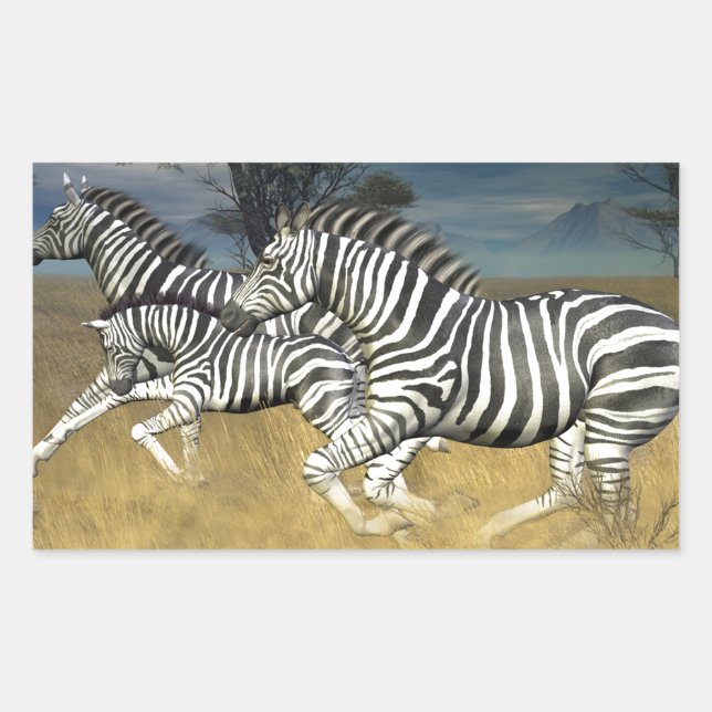Racing Stripes - Zebra Sticker (Front)