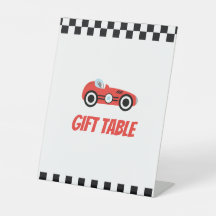 Racing Theme Table Top Sign