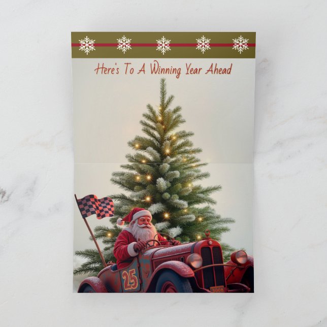 Racing Themed Christmas Card (Inside)