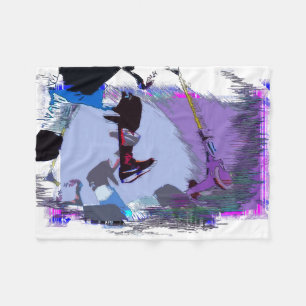 Racing To Scoot - Stunt Scooter   Fleece Blanket