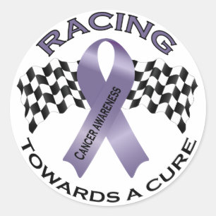 Racing Towards a Cure - All Cancer - Sm Sticker