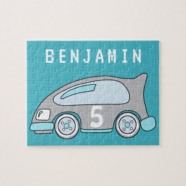 Racing Voiture Personnalisable Puzzle pour enfants (Horizontal)