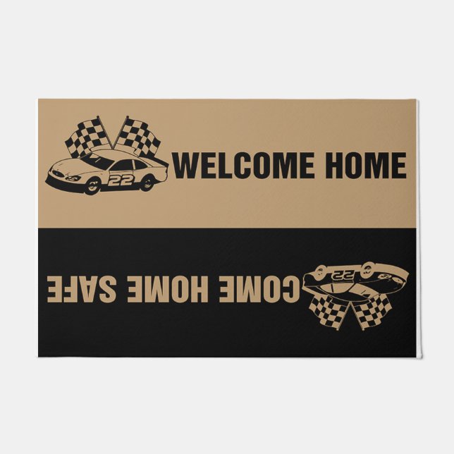 Racing Welcome Mat. Tapis de course (Devant)