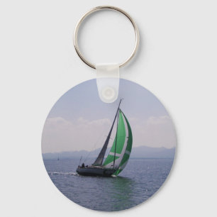 Racing yacht. keychain