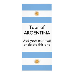 Rack Card with Flag of Argentina