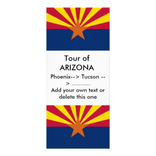 Rack Card with Flag of Arizona, U.S.A.