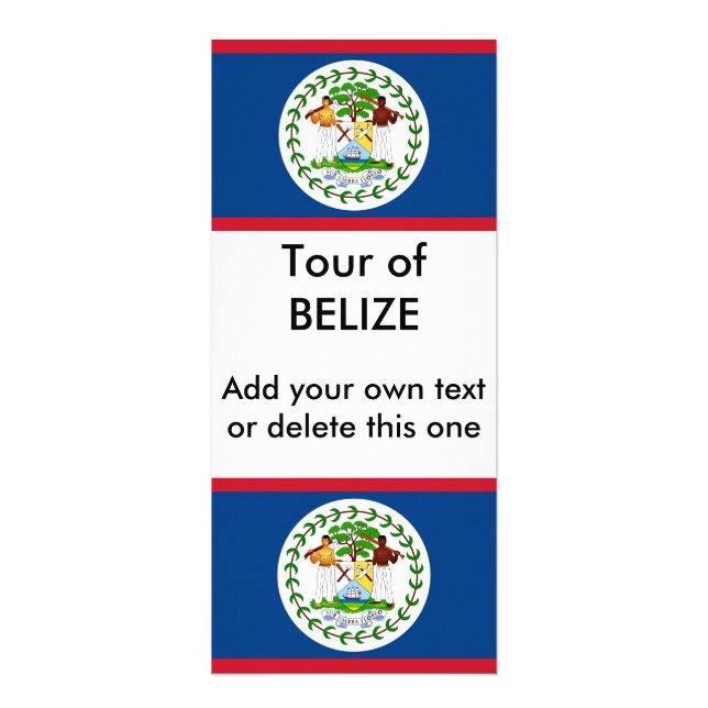 Rack Card with Flag of Belize (Front)