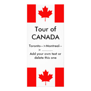 Rack Card with Flag of Canada