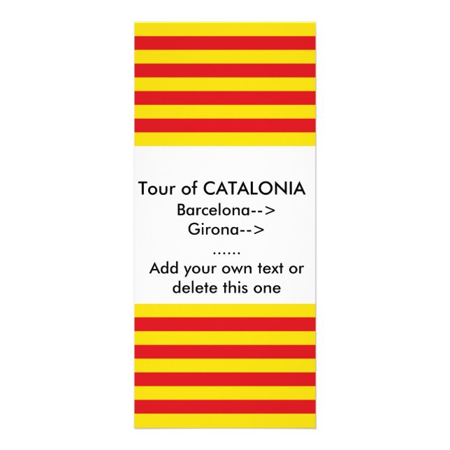 Rack Card with Flag of Catalonia (Front)