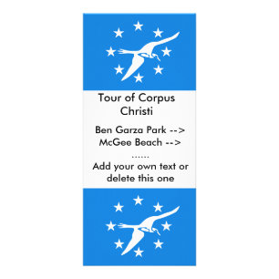 Rack Card with Flag of Corpus Christi, U.S.A.