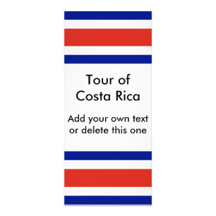 Rack Card with Flag of Costa Rica