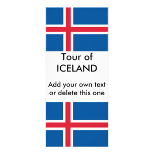 Rack Card with Flag of Iceland
