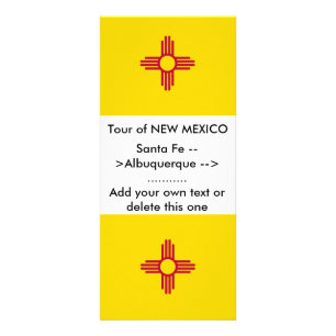 Rack Card with Flag of New Mexico, U.S.A.