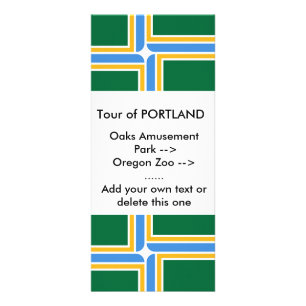 Rack Card with Flag of Portland, U.S.A.