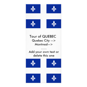 Rack Card with Flag of Quebec, Canada