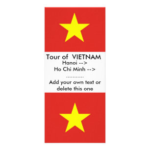 Rack Card with Flag of Vietnam