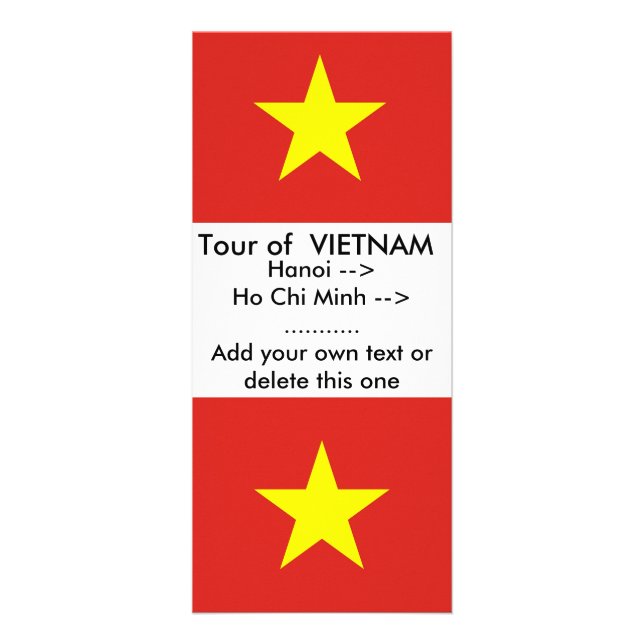 Rack Card with Flag of Vietnam (Front)
