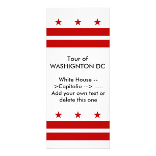 Rack Card with Flag of Washington DC, U.S.A.