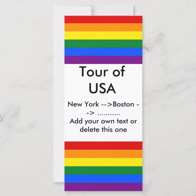 Rack Card with LGBT Rainbow Flag (Front)