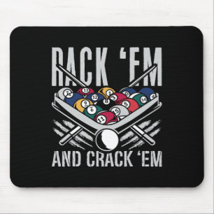 Rack Em And Crack Em Billiards Pool Tournaments Cu Mouse Pad