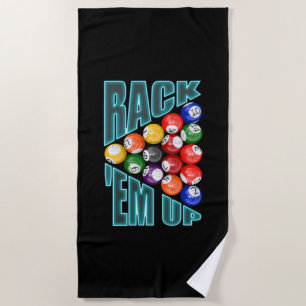 Rack’em Up Billiards Beach Towel