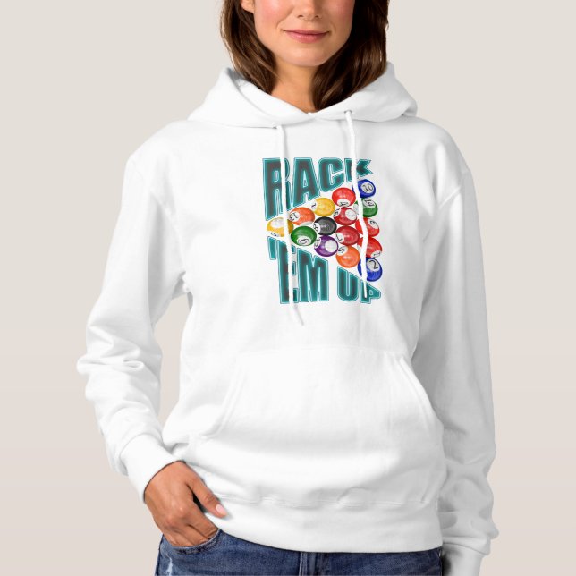 Rack’em Up Billiards Hoodie (Front)