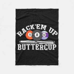 Rack Em Up Buttercup – Billiards Pool  Fleece Blanket