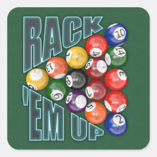 Rack Em Up Square Sticker