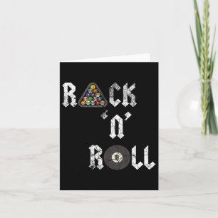 Rack N Roll Funny Pool Billiards Cue Sports Eight  Card