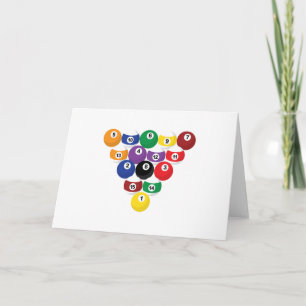 Rack of Pool Balls Card