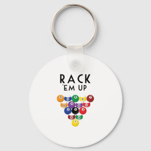 Rack of Pool Balls Keychain