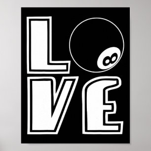 Rack Snooker Bar Cueist Chalk Cue Stick Billiards  Poster